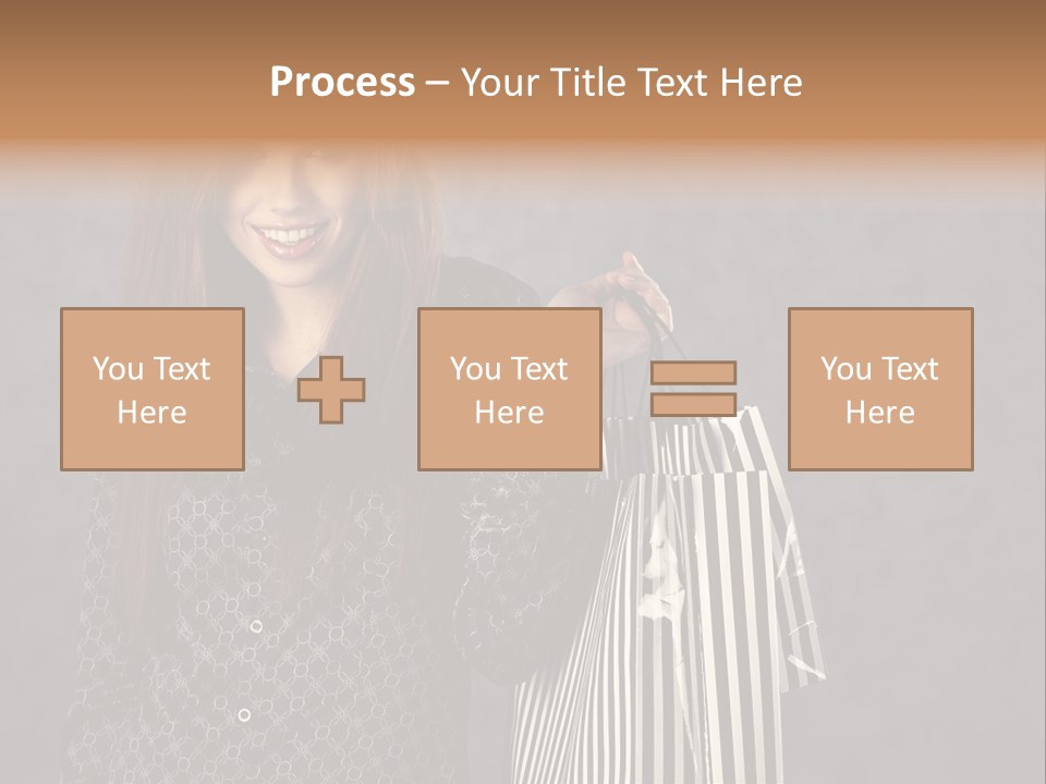 People Cheerful Shopaholic PowerPoint Template