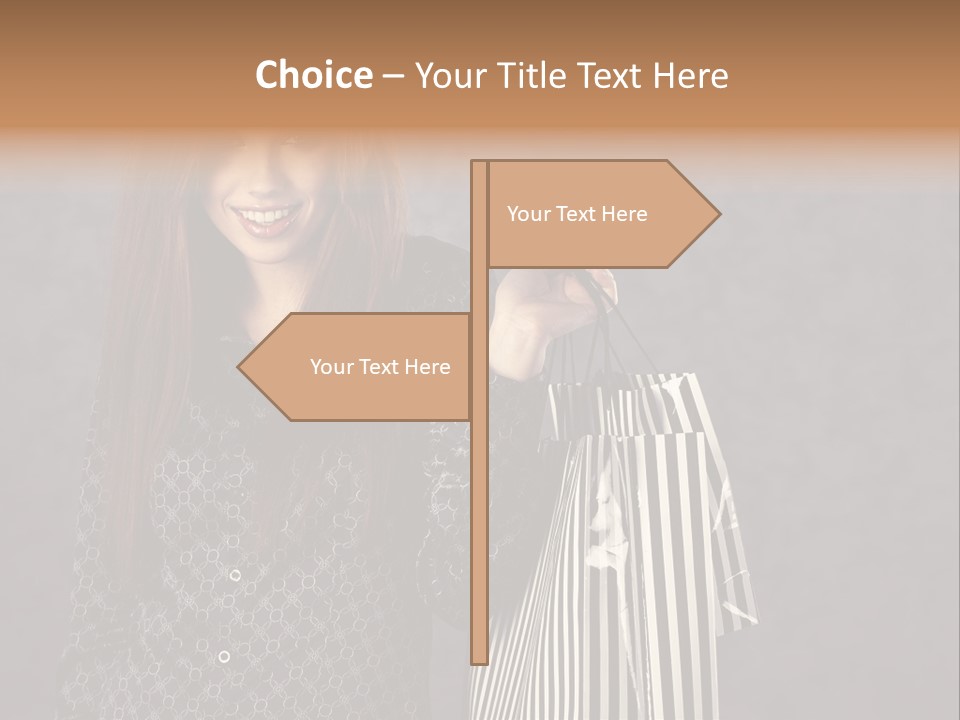 People Cheerful Shopaholic PowerPoint Template