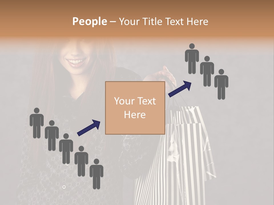 People Cheerful Shopaholic PowerPoint Template