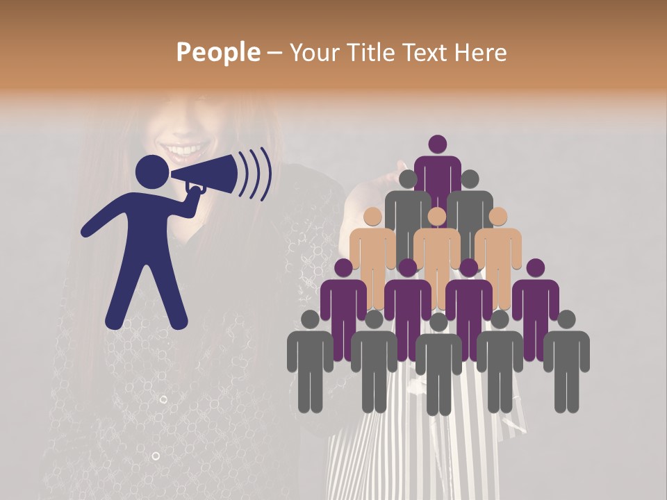 People Cheerful Shopaholic PowerPoint Template