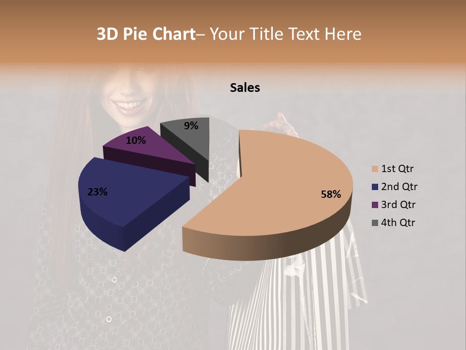 People Cheerful Shopaholic PowerPoint Template