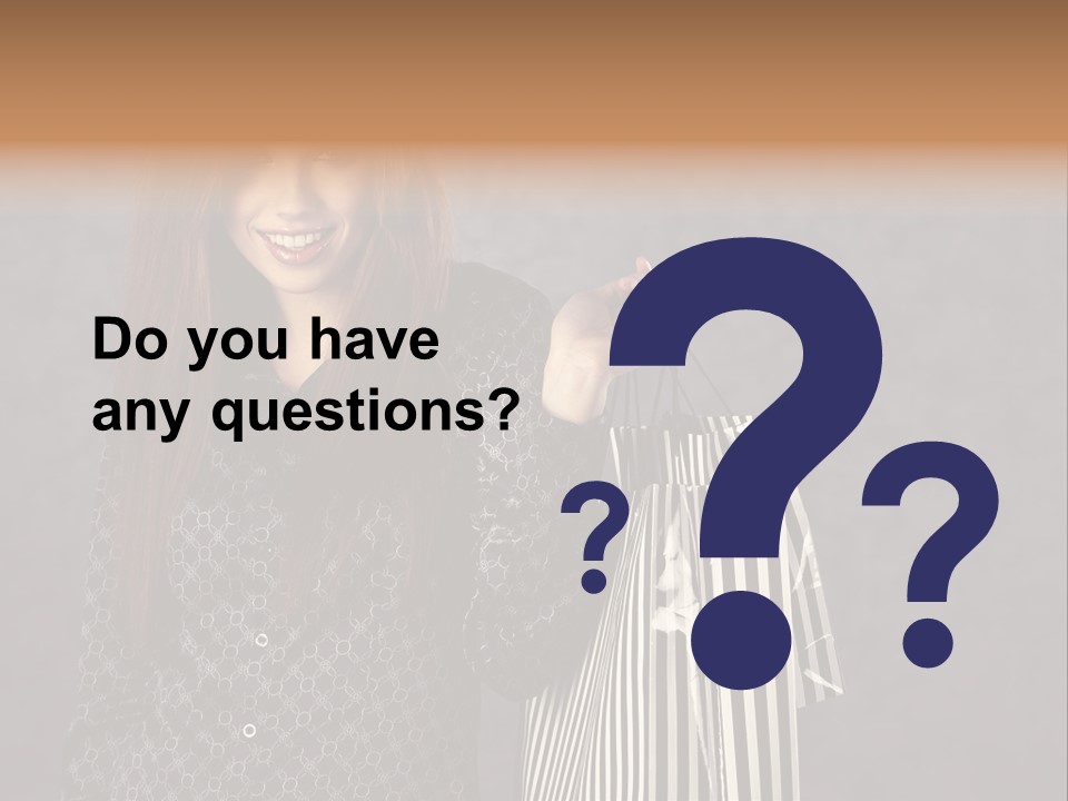 People Cheerful Shopaholic PowerPoint Template