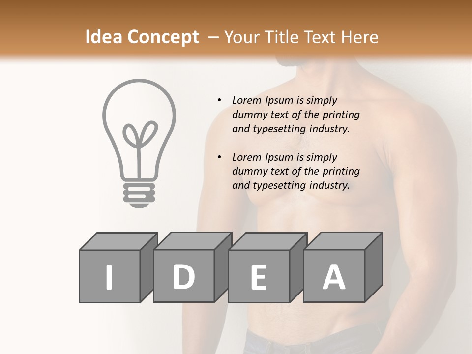 Romantic Muscle Alone PowerPoint Template