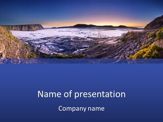 Desert Road Cold PowerPoint Template