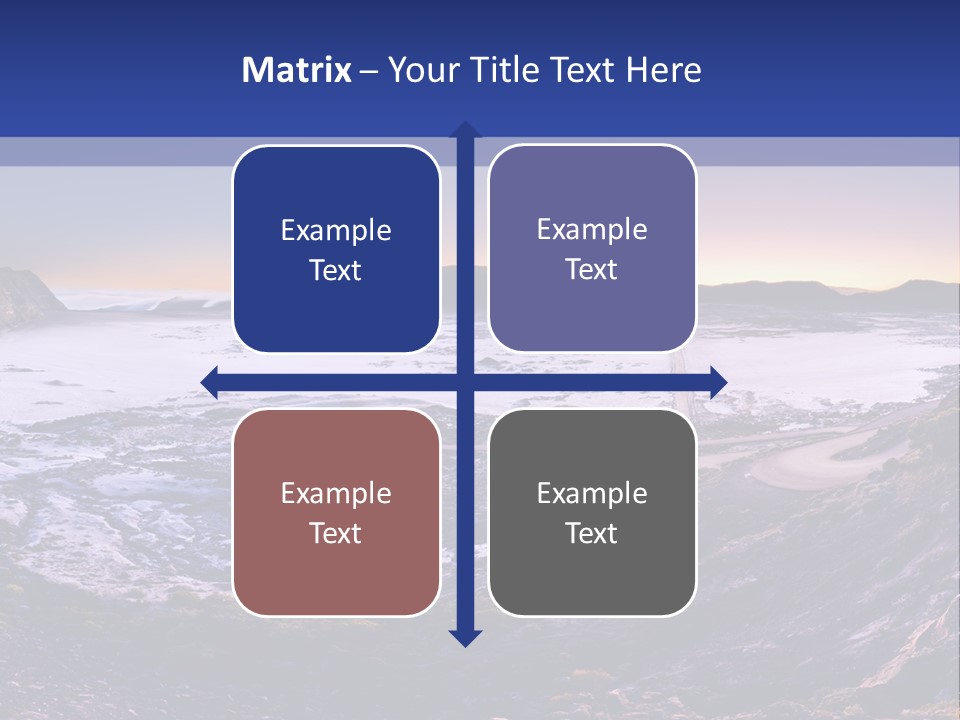 Desert Road Cold PowerPoint Template