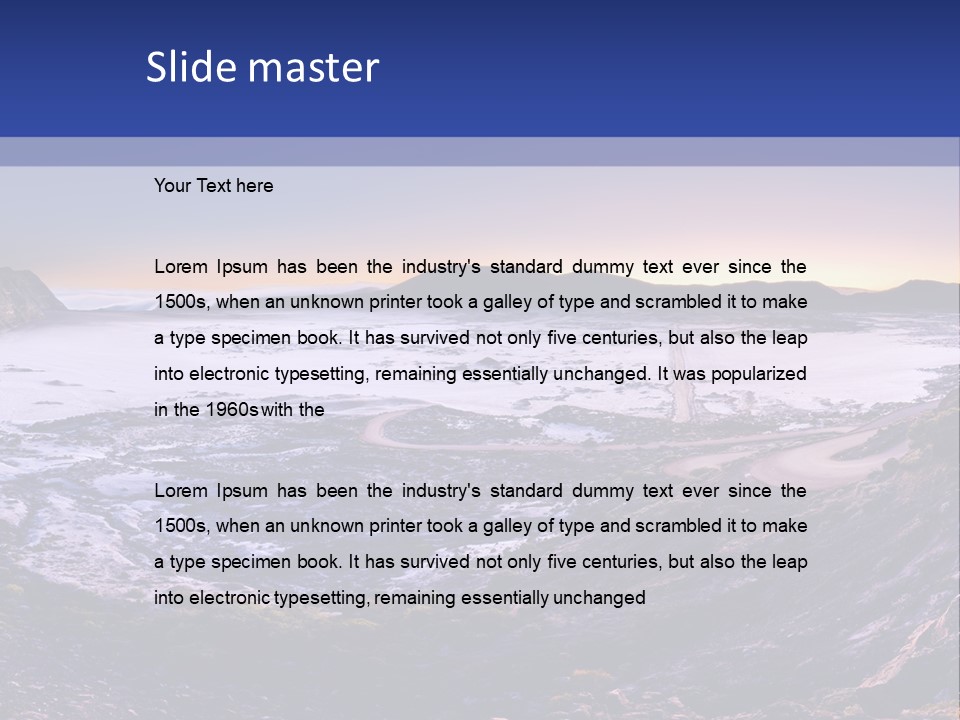 Desert Road Cold PowerPoint Template