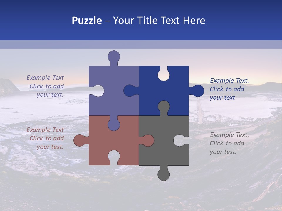 Desert Road Cold PowerPoint Template