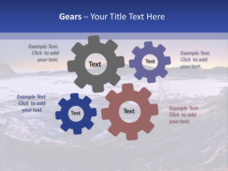 Desert Road Cold PowerPoint Template