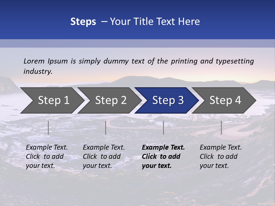 Desert Road Cold PowerPoint Template