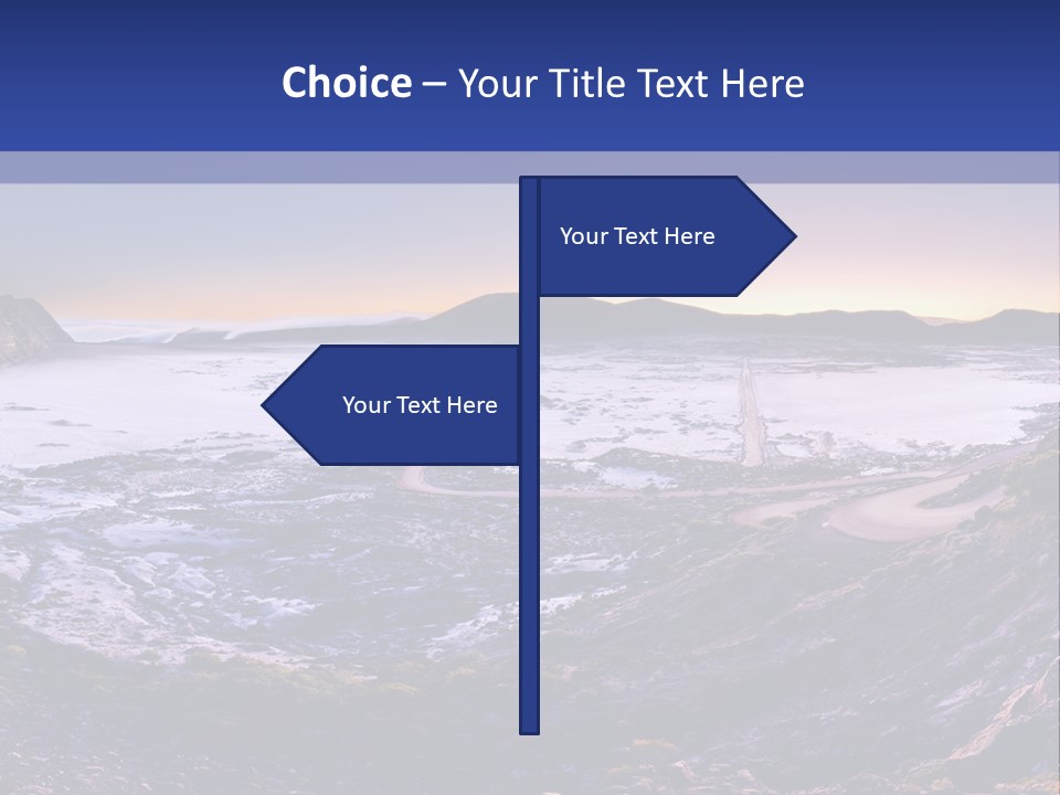 Desert Road Cold PowerPoint Template