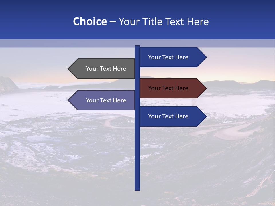 Desert Road Cold PowerPoint Template