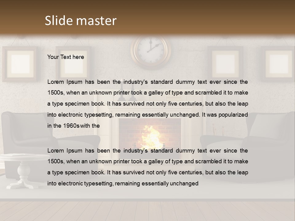 Livingroom Style Flame PowerPoint Template