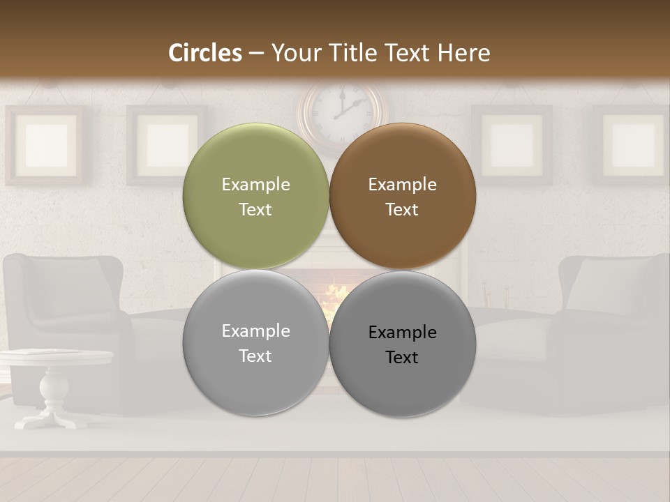 Livingroom Style Flame PowerPoint Template