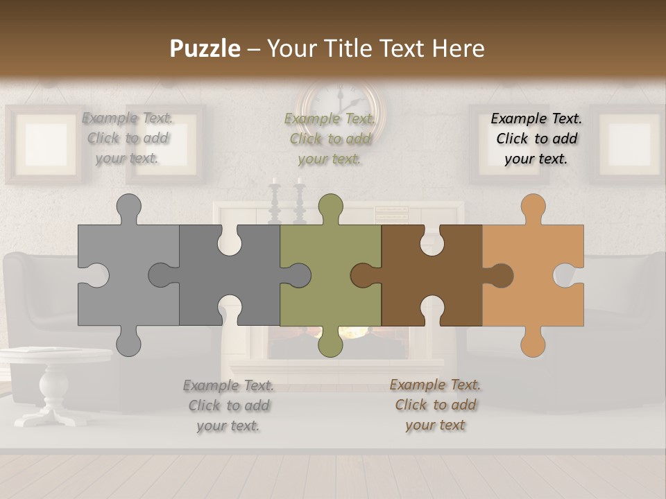 Livingroom Style Flame PowerPoint Template