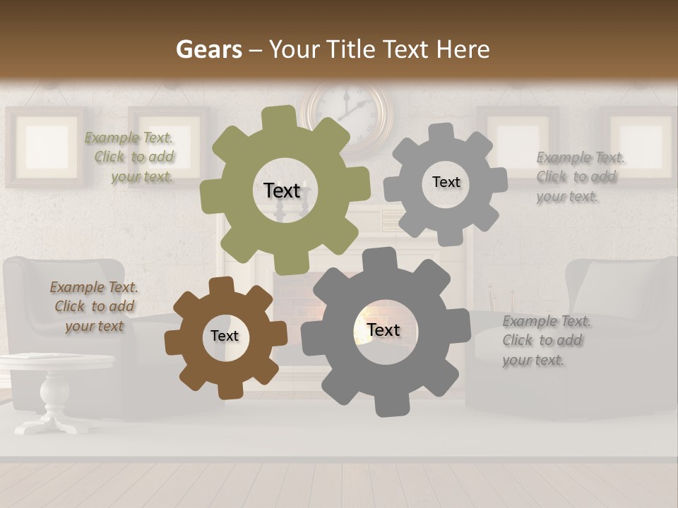 Livingroom Style Flame PowerPoint Template