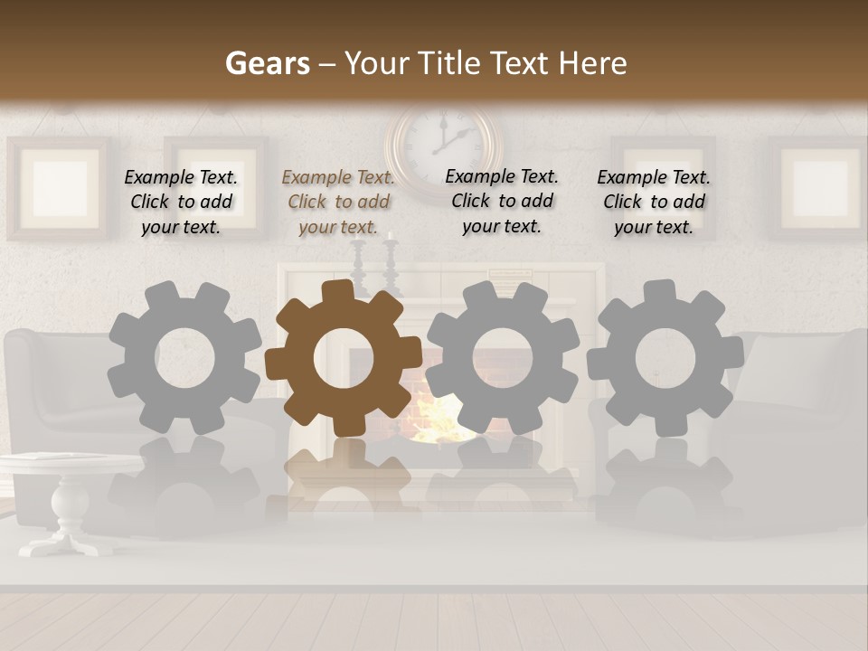 Livingroom Style Flame PowerPoint Template