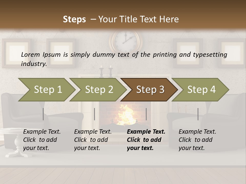 Livingroom Style Flame PowerPoint Template