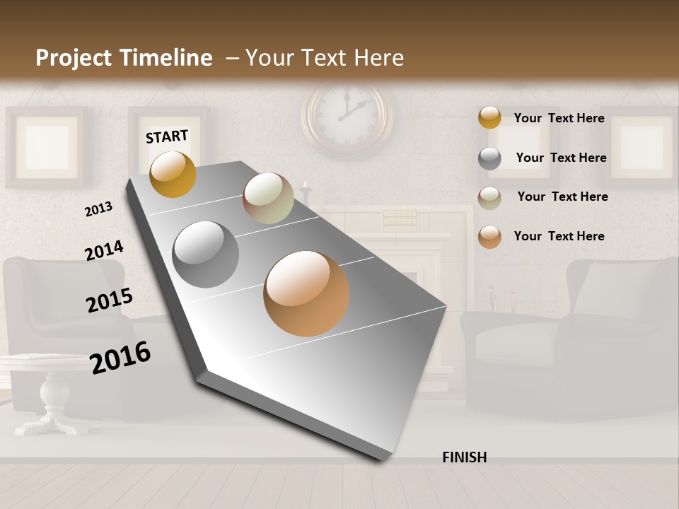 Livingroom Style Flame PowerPoint Template
