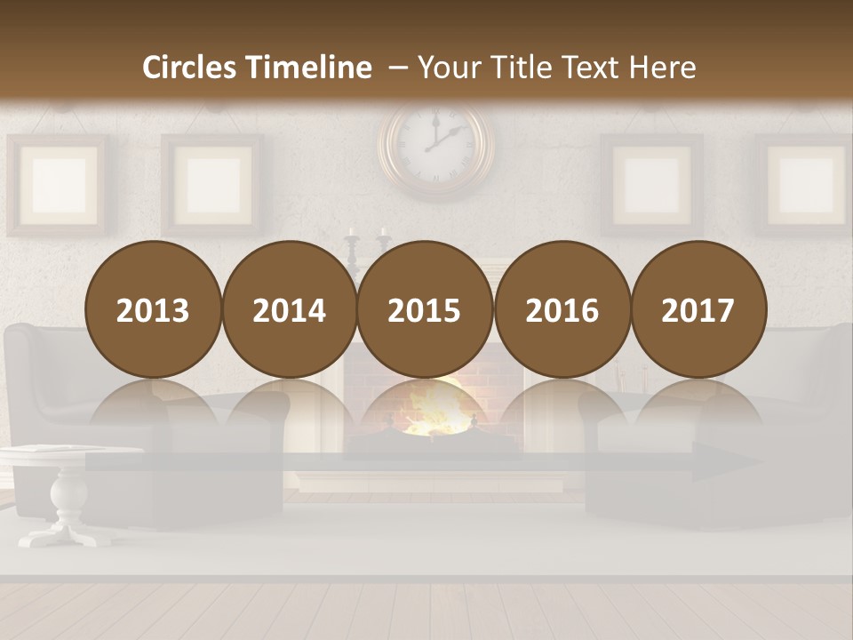 Livingroom Style Flame PowerPoint Template