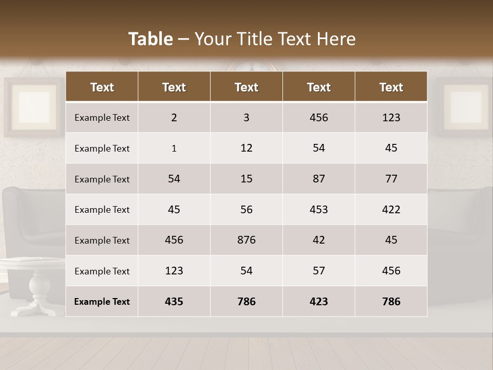 Livingroom Style Flame PowerPoint Template