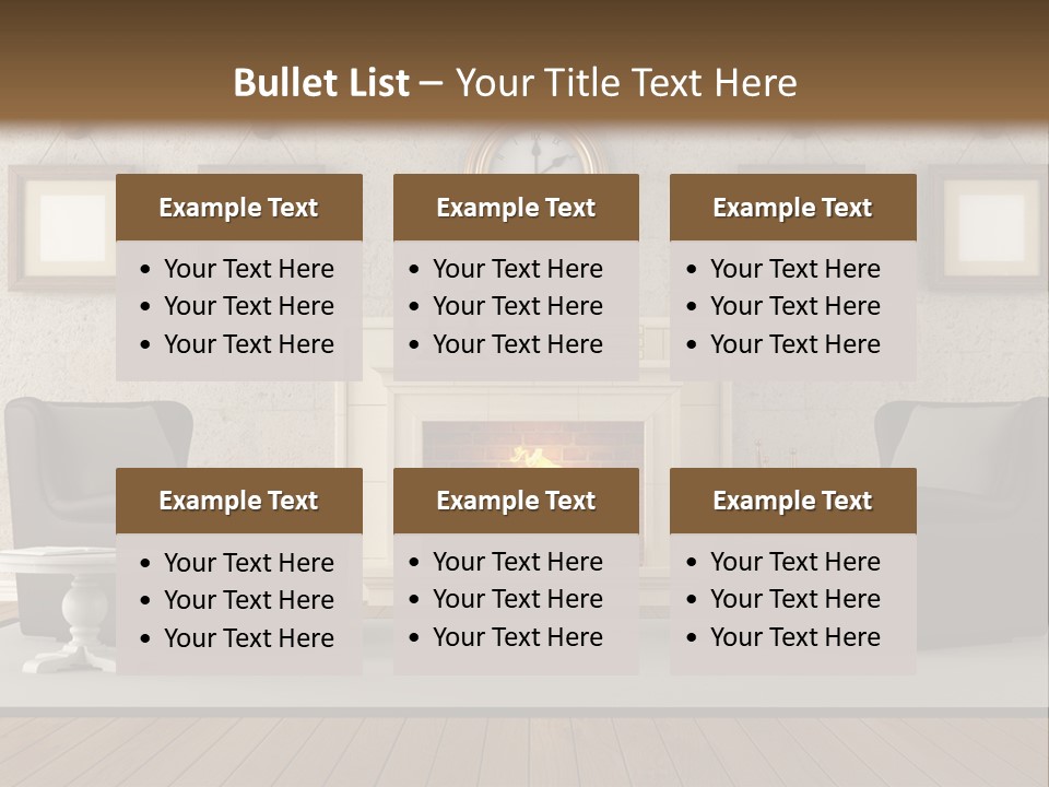 Livingroom Style Flame PowerPoint Template