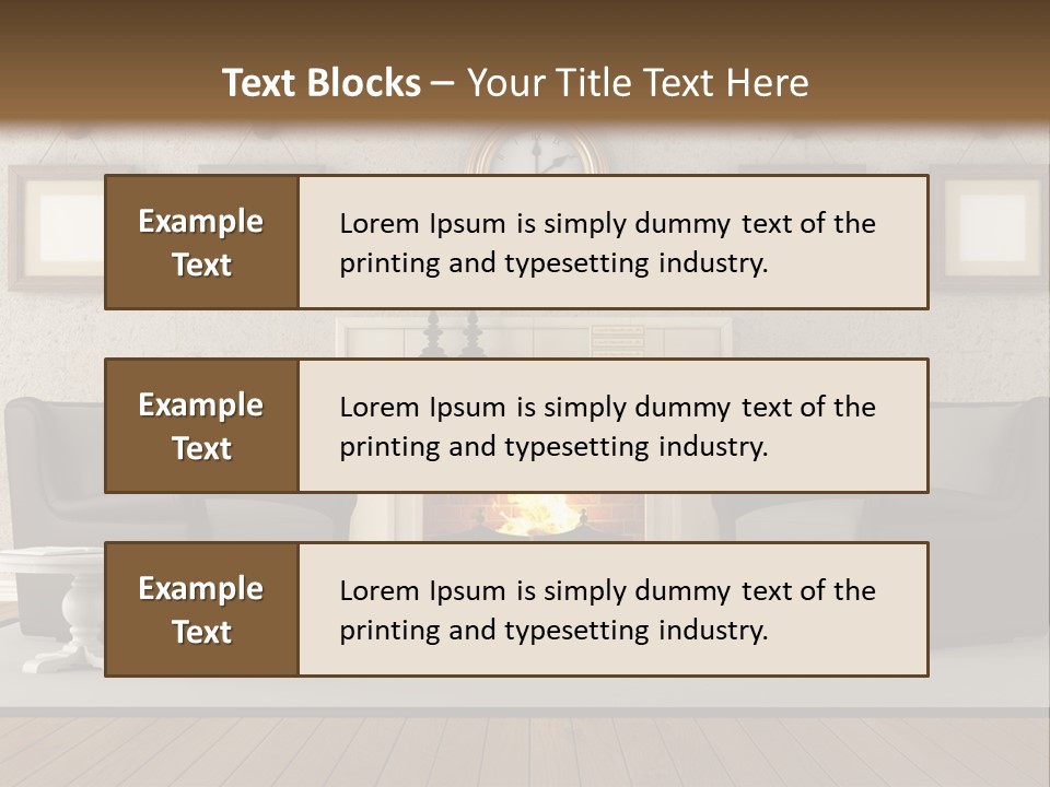 Livingroom Style Flame PowerPoint Template