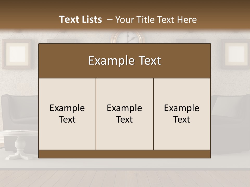 Livingroom Style Flame PowerPoint Template
