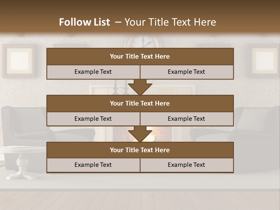 Livingroom Style Flame PowerPoint Template
