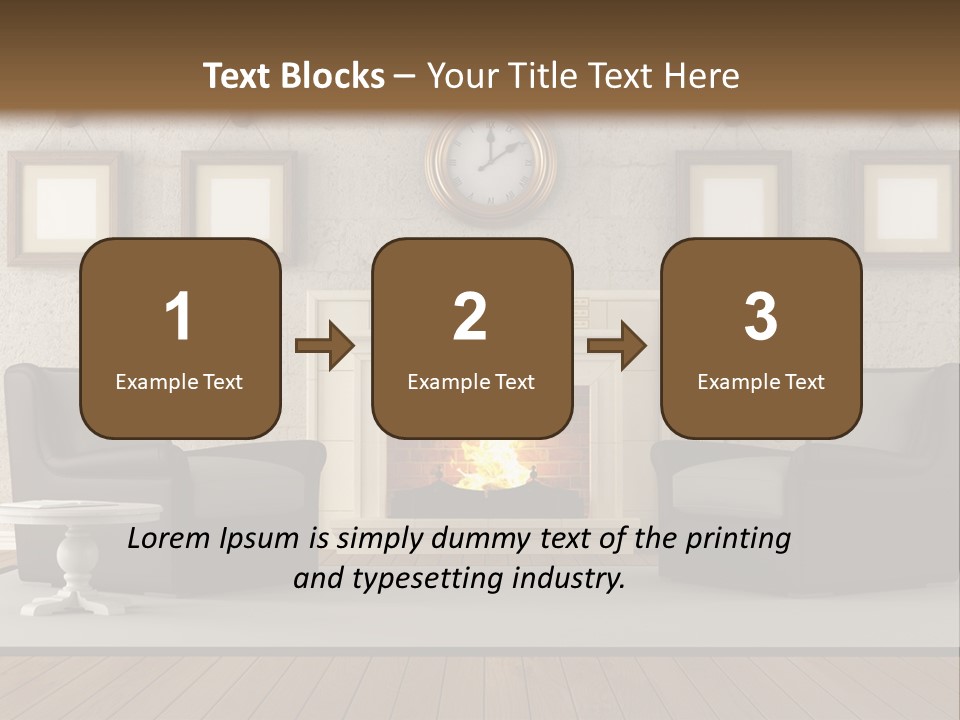Livingroom Style Flame PowerPoint Template