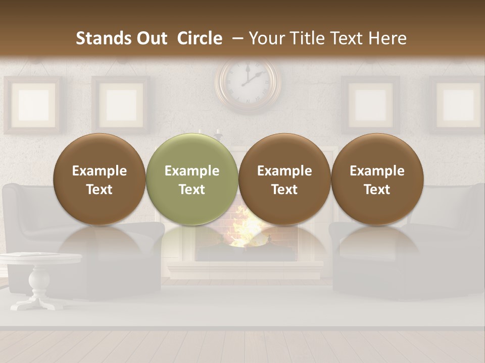Livingroom Style Flame PowerPoint Template