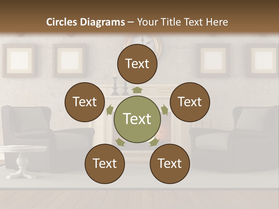 Livingroom Style Flame PowerPoint Template