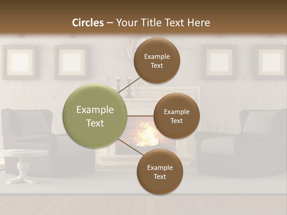 Livingroom Style Flame PowerPoint Template