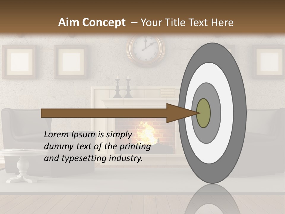 Livingroom Style Flame PowerPoint Template