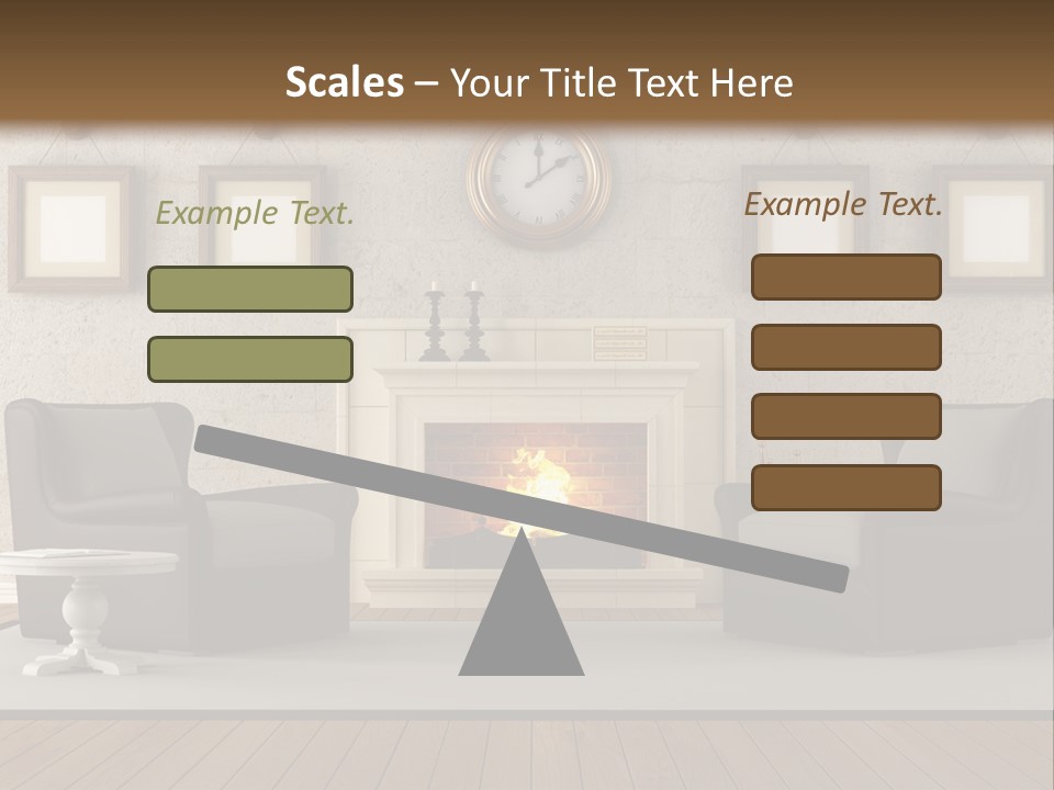 Livingroom Style Flame PowerPoint Template