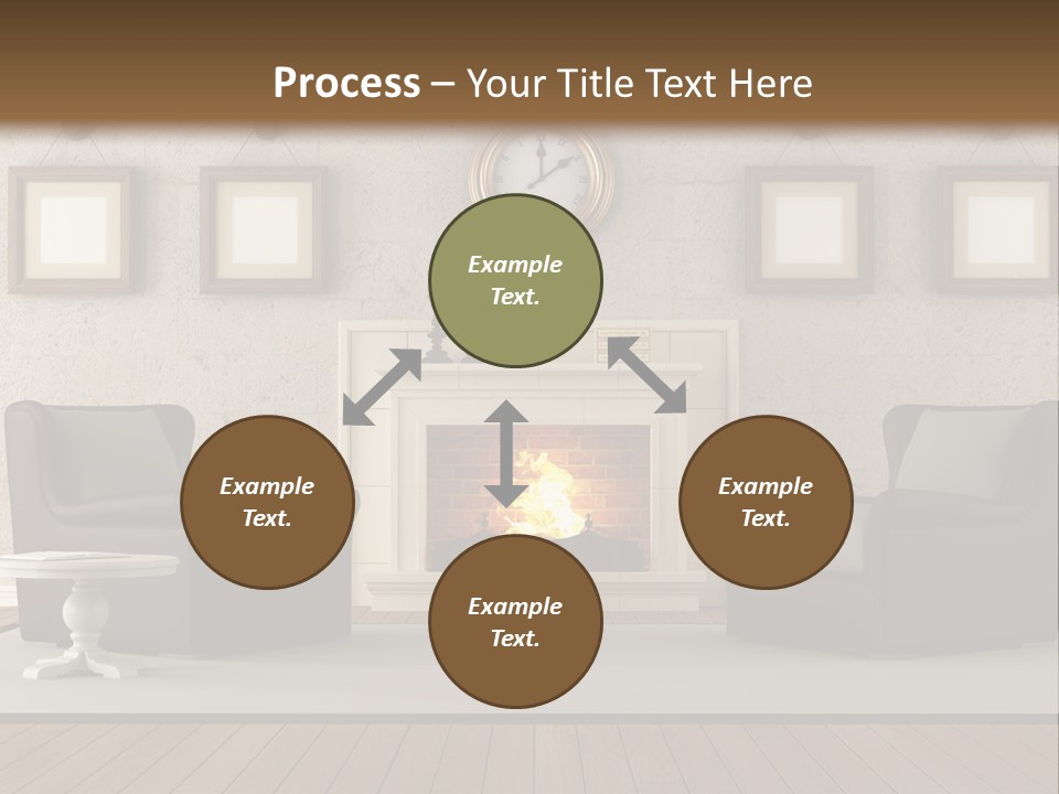 Livingroom Style Flame PowerPoint Template