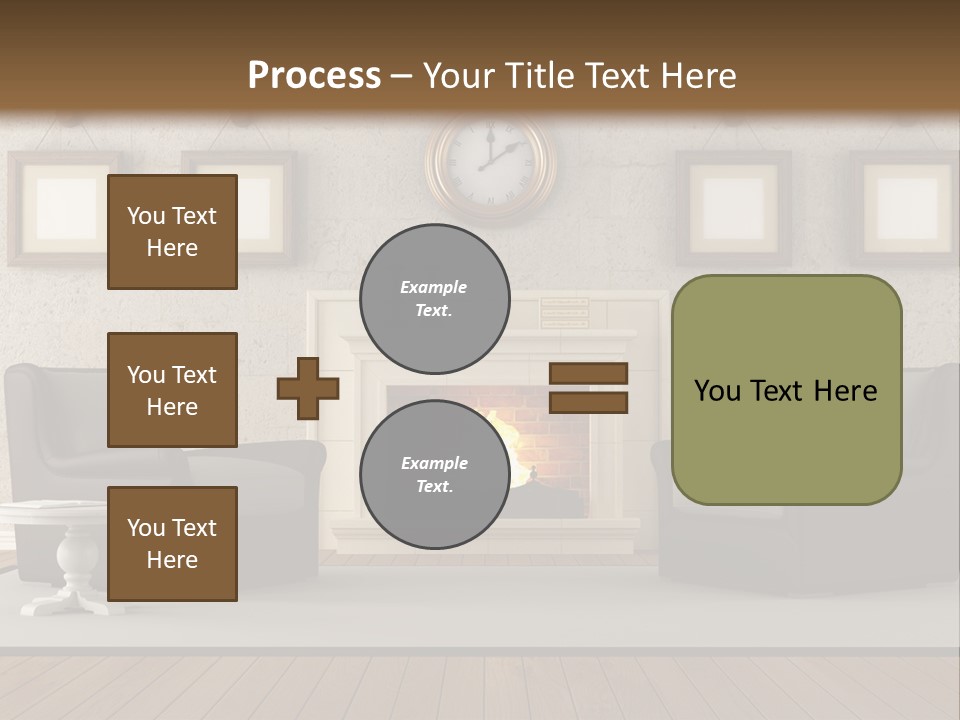 Livingroom Style Flame PowerPoint Template