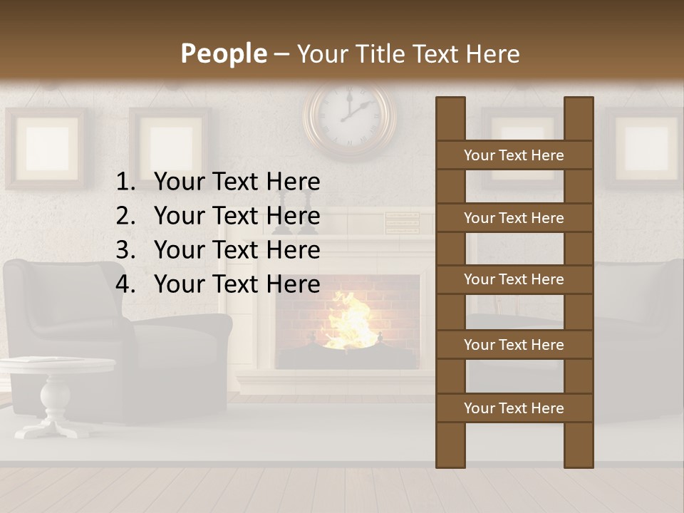 Livingroom Style Flame PowerPoint Template