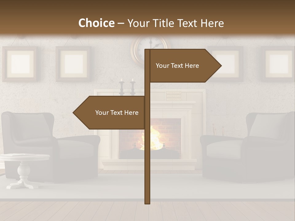 Livingroom Style Flame PowerPoint Template
