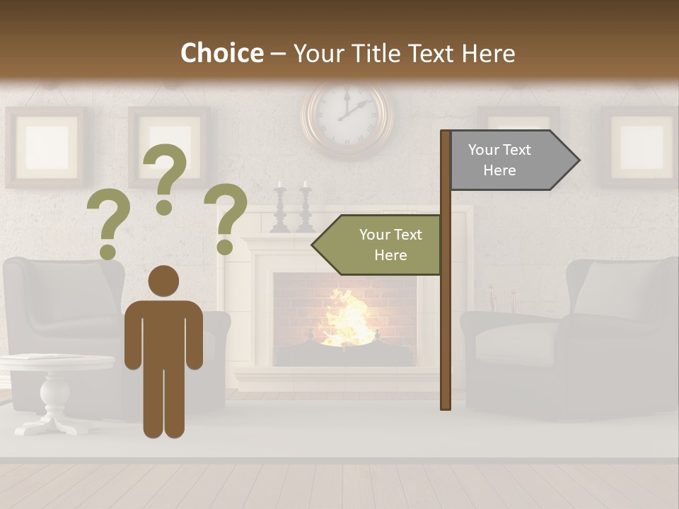 Livingroom Style Flame PowerPoint Template