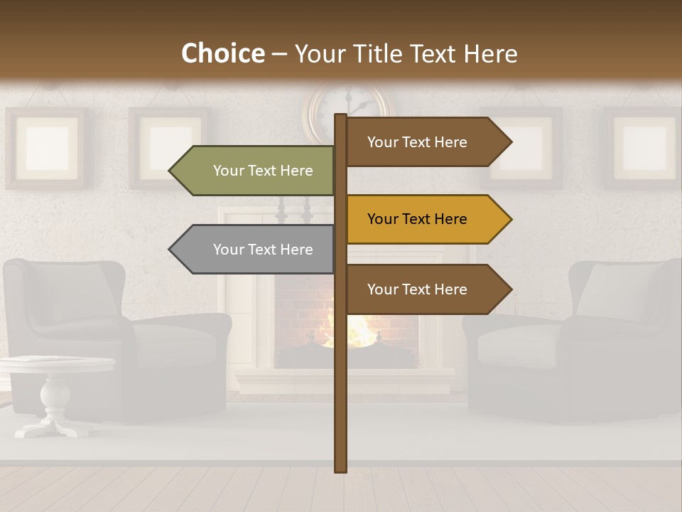 Livingroom Style Flame PowerPoint Template