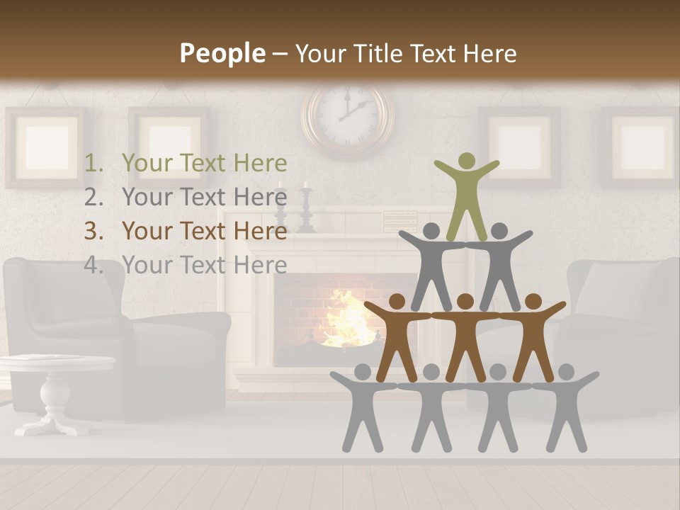 Livingroom Style Flame PowerPoint Template