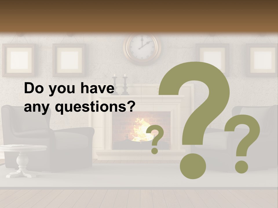 Livingroom Style Flame PowerPoint Template