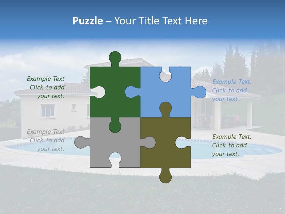 Wellness Financial Blue PowerPoint Template