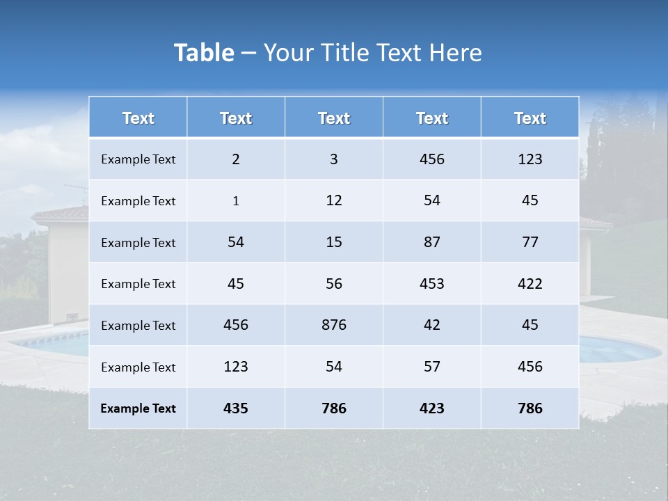 Wellness Financial Blue PowerPoint Template