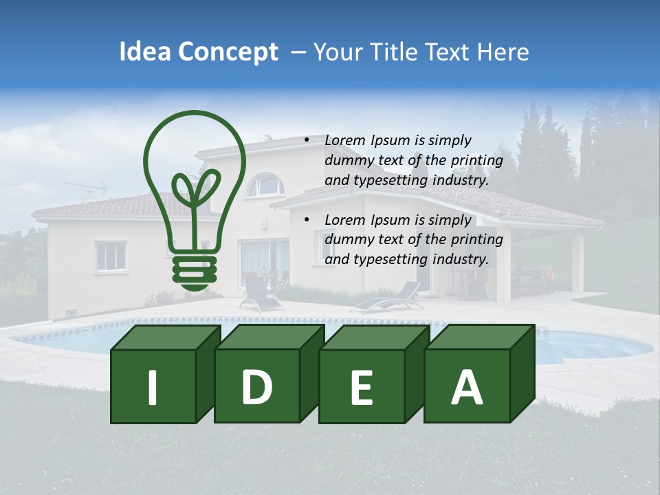 Wellness Financial Blue PowerPoint Template