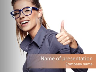 Grin Woman Complexion PowerPoint Template