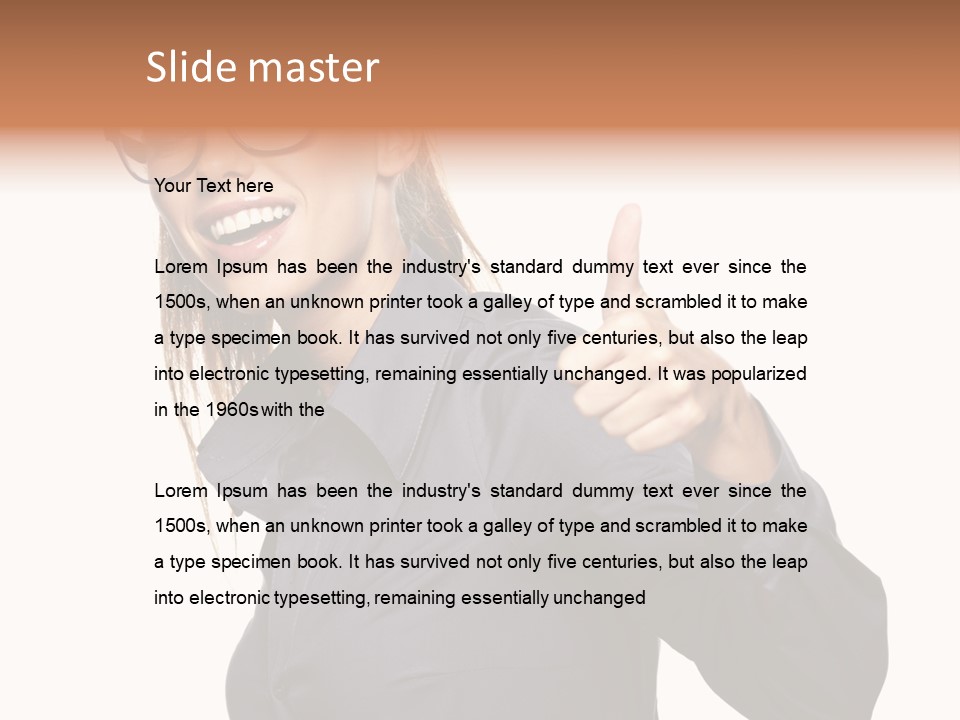 Grin Woman Complexion PowerPoint Template