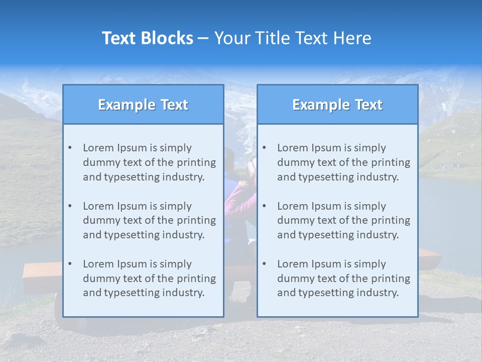 Sea Hill Couple PowerPoint Template
