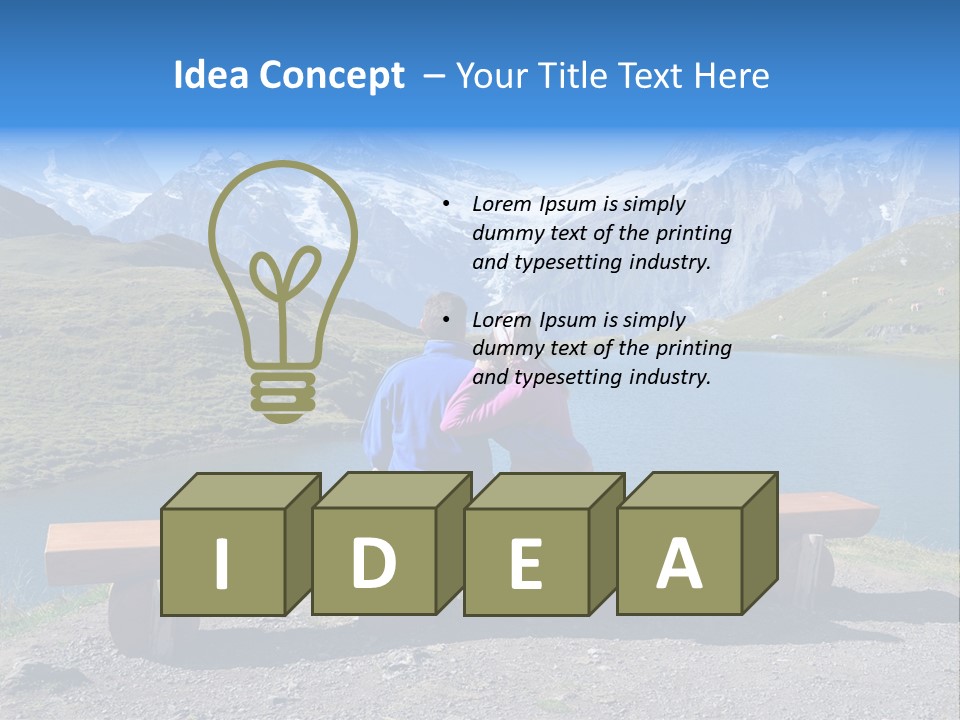 Sea Hill Couple PowerPoint Template