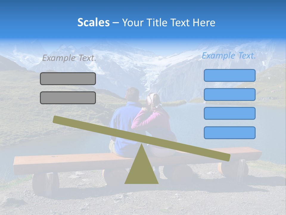 Sea Hill Couple PowerPoint Template